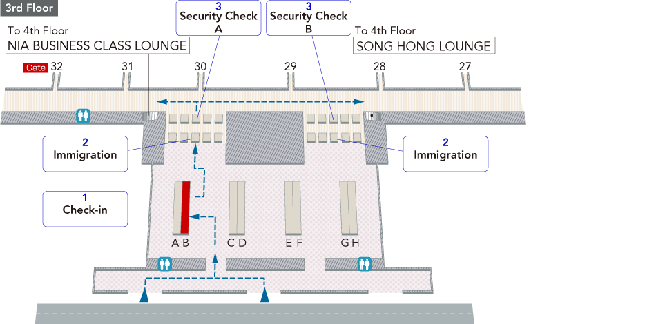 Lounge location map