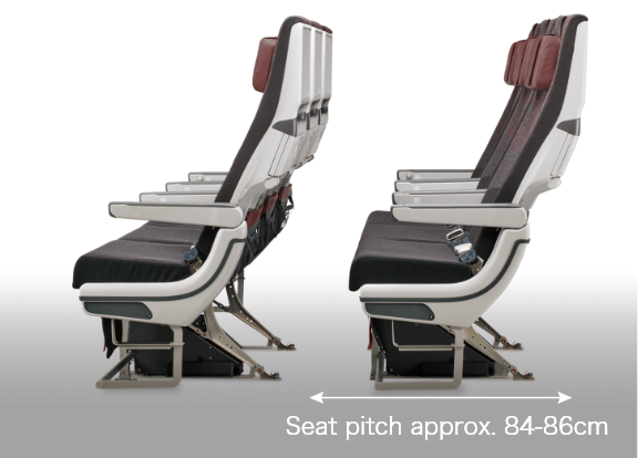 Seat pitch approx. 84-86cm