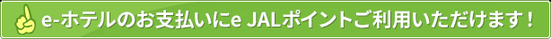 e-ホテルのお支払いにe JALポイントご利用いただけます！