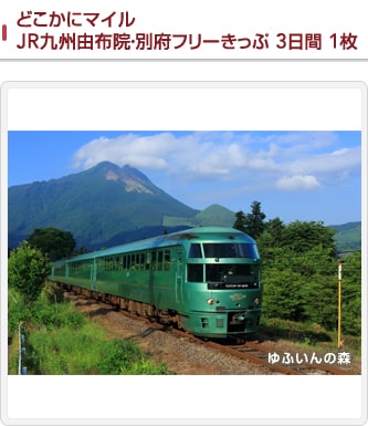 どこかにマイル JR九州由布院・別府フリーきっぷ 3日間 1枚