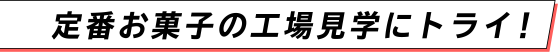 定番お菓子の工場見学にトライ！