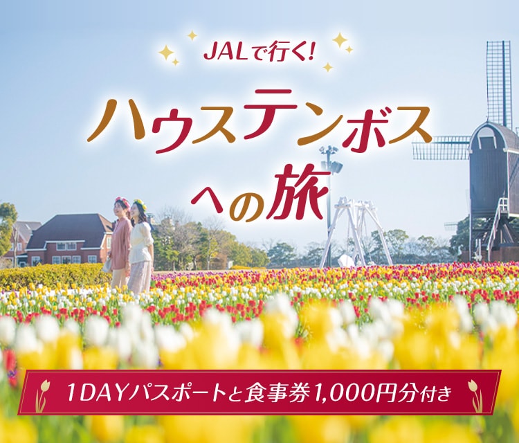 JALで行く　ハウステンボスへの旅　1DAYパスポートと食事券1,000円分付き