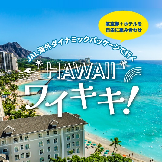 航空券+ホテルを自由に組み合わせ JAL 海外ダイナミックパッケージで行くHAWAIIワイキキ!
