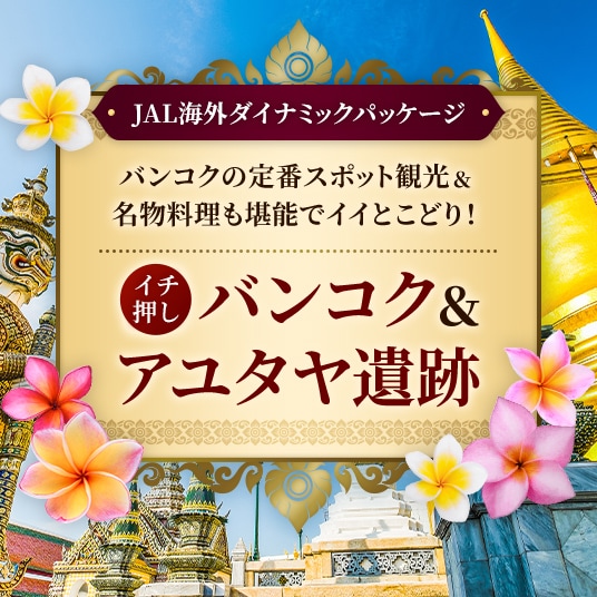 バンコクの定番スポット観光&名物料理も堪能でイイとこどり！　イチ押しバンコク&アユタヤ遺跡