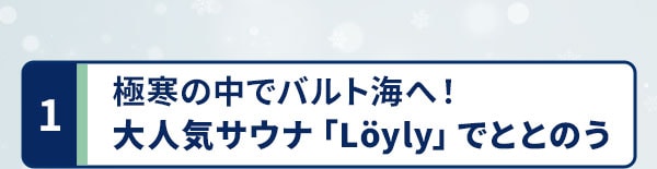 極寒の中でバルト海へ！大人気サウナ「Löyly」でととのう