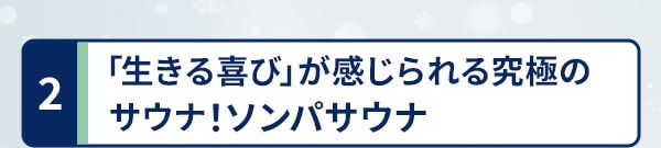 「生きる喜び」が感じられる究極のサウナ！ソンパサウナ