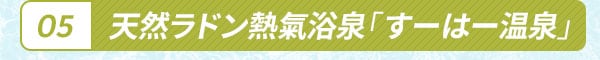 天然ラドン熱氣浴泉「すーはー温泉」