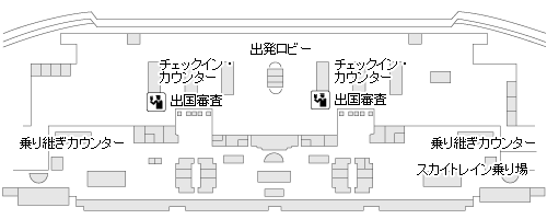 チャンギ国際空港ターミナル2／2階出発