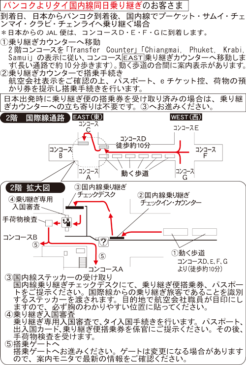 乗継方法1　スワンナプーム空港