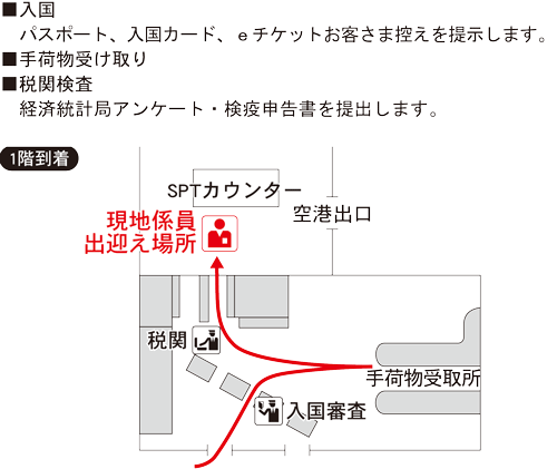 ヌメア・トントゥータ国際空港 １階到着